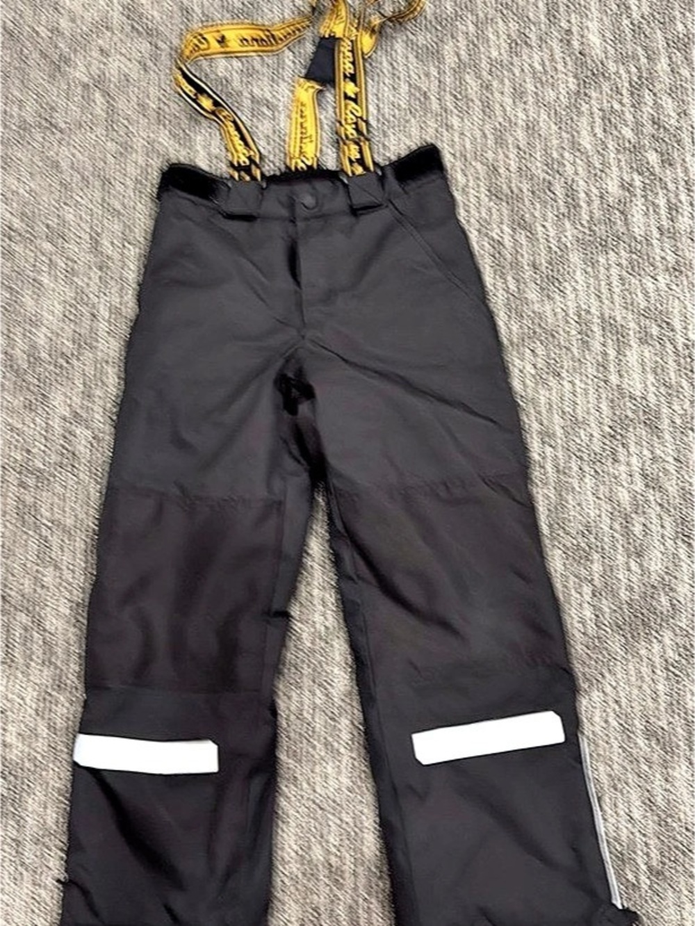 Kids Canadiana Black Snow Pants with Suspenders
